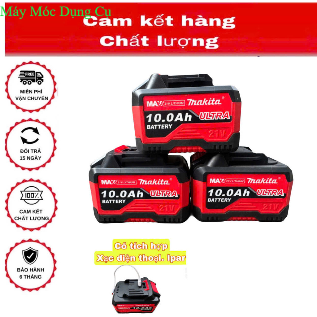 Pin 15 Cell Makita Plus Mạch 8 Mosfet, Chống Ngắt Tải, Vỏ Chống Sốc ...