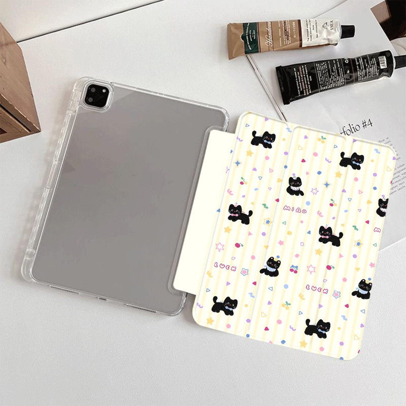 Ốp Bảo Vệ Cho iPad 10th air 11 inch 2025 A16 gen11th 2024 pro11 pro 12.9 Gen5 / 6 Air5 / 6 / 7 Air1 / 2 Gen7 / 8 / 9th Mini4 / 5 / 6 air 13 inch Phim Hoạt Hình Dễ Thương Trong Suốt Vỏ Máy Tính Bảng