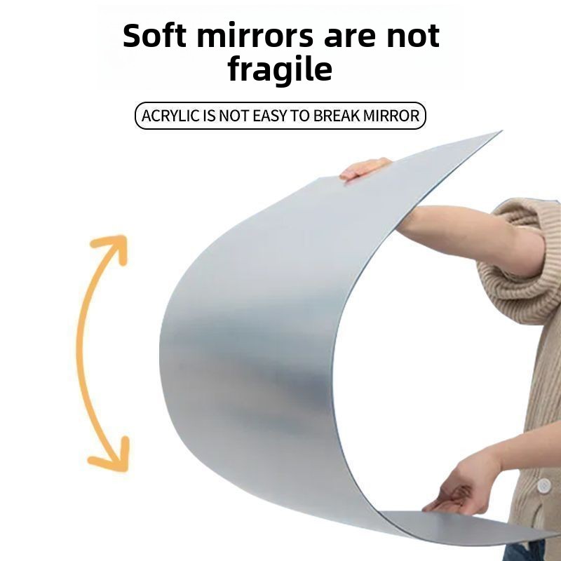 Acrylic Full-Body Gương Dính Tường Tự Dính Gương Mềm Phía Sau Cửa Thay Đồ Gương Treo Cửa Không Đục Lỗ Hidden Wardro