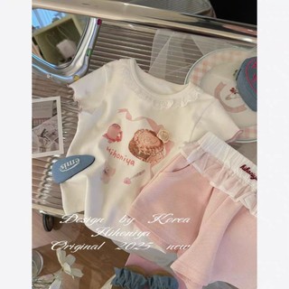 Ren Khâu Bé Gái Quần Short Mùa Hè Phong Cách Mới Bé Gái Quần Thường Ngày Phiên Bản Hàn Quốc Trẻ Em Crop Quần Giữa
