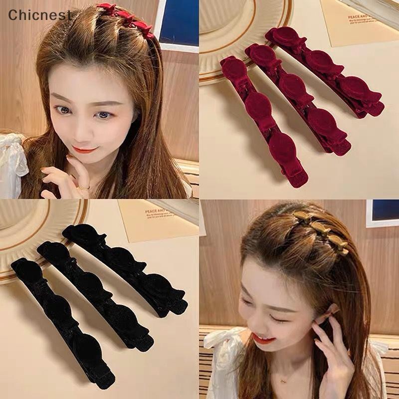 [Chc] Kẹp Tóc Màu Trơn Phong Cách Hàn Quốc Cắt Tóc Nổ Kẹp Trán Đổ Xô Barrettes Phụ Kiện Tóc [VN]