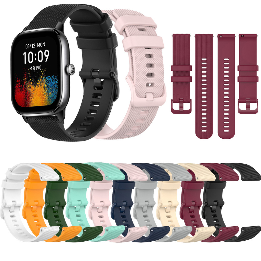 DHWGang 3 Pieces Bracelets En Silicone Compatible With Amazfit Active2/ Active/GTS/GTS4/GTS3/GTS2 Bracelet De Montre, Respirants, Doux Et Confortables, Sangles De Remplacement Sportifs, Hommes Femmes