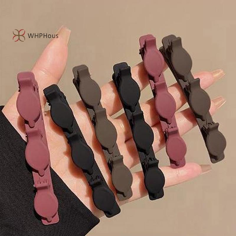 < WHPHous > Kẹp Tóc Màu Trơn Phong Cách Hàn Quốc Cắt Tóc Nổ Kẹp Trán Đổ Xô Barrettes Phụ Kiện Tóc