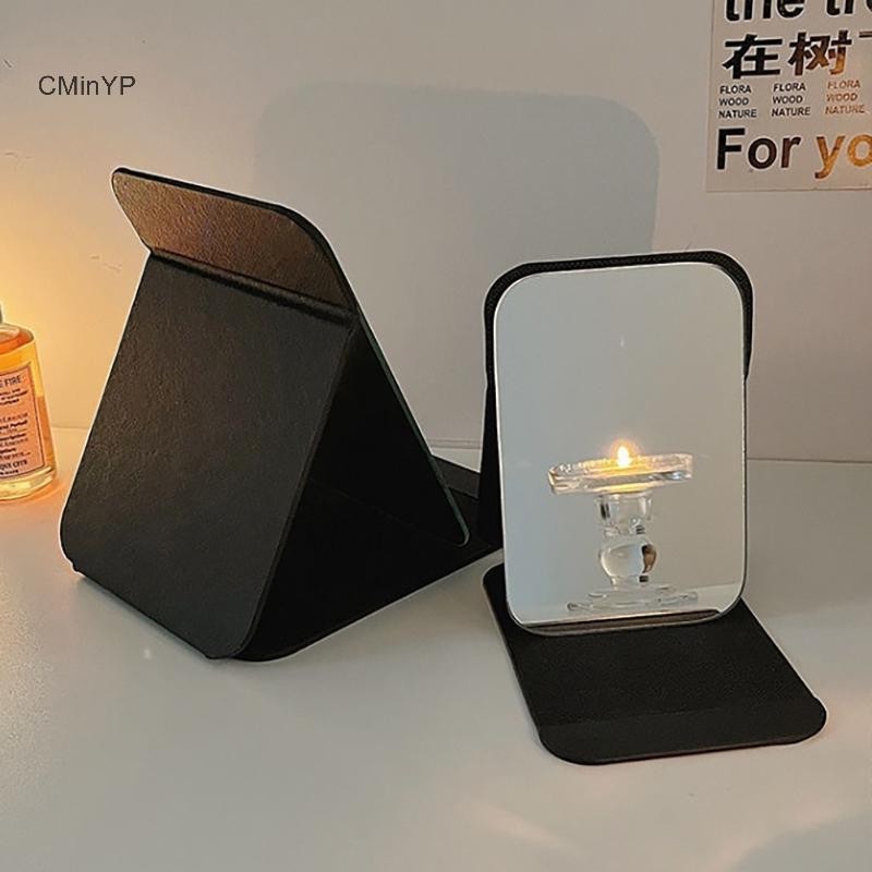 Cyp Để Bàn Trang Điểm Gương Màu Trơn Da Đơn Giản Di Động Gương Cầm Tay Màu Đen Có Thể Gập Lại Sinh Viên Nhỏ Gọn Dễ Thương Bỏ Túi Gương Vinh Quang | BigBuy360 - bigbuy360.vn