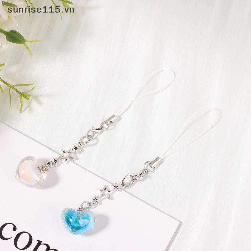 Ssvn Thời Trang Y2K Trái Tim Ngôi Sao Điện Thoại Di Động Dây Tối Giản Dễ Thương Điện Thoại Di Động Dây Móc Khóa Trang Trí Mặt Dây Chuyền.