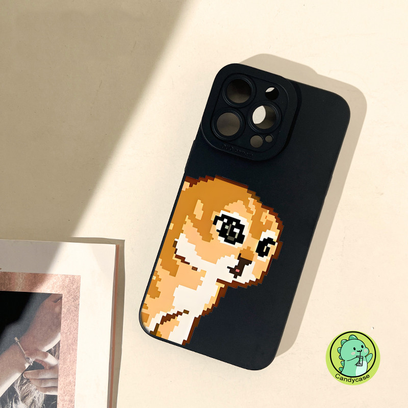 Ốp điện thoại Pixel Cat Meme ngộ nghĩnh cho iPhone 16 ProMax 15 14 Plus 13 12 Mini 11 Pro Max XR XS Max X 8 7 6 6s Plus SE 2022 2020 Ốp lưng hoạt hình dễ thương Vỏ mềm mờ