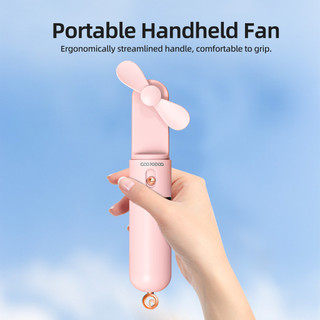 Quạt cầm tay mini dễ thương 3 tốc độ 2500mah GOOJODOQ có pin dự phòng Type-C