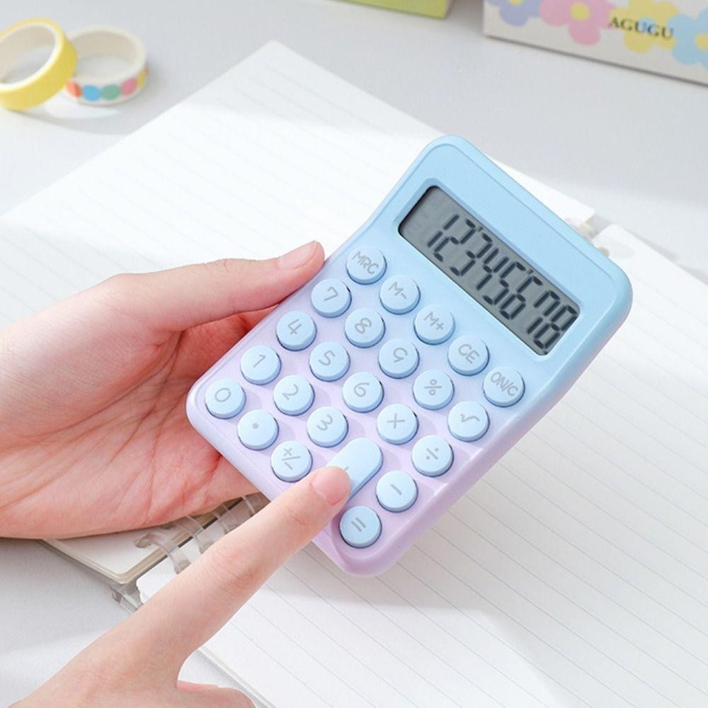 Máy tính bàn phím HIGHVIEWLS, Nút silicon Máy tính điện tử màu kẹo, Phim hoạt hình Máy tính toán Mini 8 chữ số Đồ dùng học tập