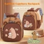 Túi đi học Capybara AWNGD, Ba lô Capybara Nylon nhẹ, Ba lô mẫu giáo hoạt hình dung tích lớn