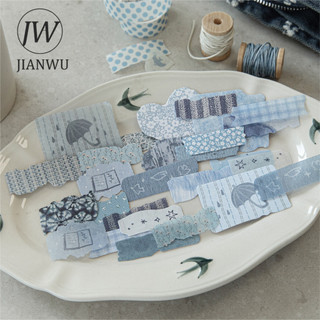 JIANWU Mảnh Vải Series Vintage Hoa Phong Cảnh Chất Liệu Cắt Dán Sáng Tạo DIY Tạp Chí Sổ Lưu Niệm Văn Phòng Phẩm
