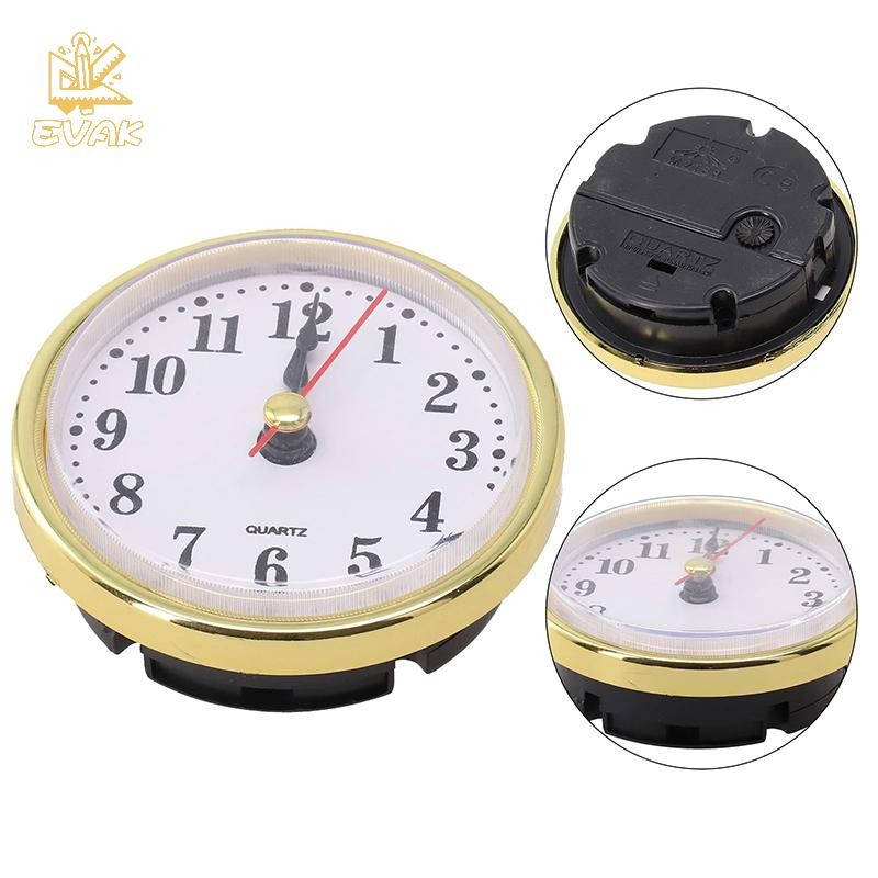Alittlesetrtu Đồng Hồ Cổ Điển Thủ Công Thạch Anh Chuyển Động Dia.65mm Đồng Hồ Tròn Chèn Số La Mã Đồng Hồ Nhỏ Số Ả Rập Trang Trí Tường VN