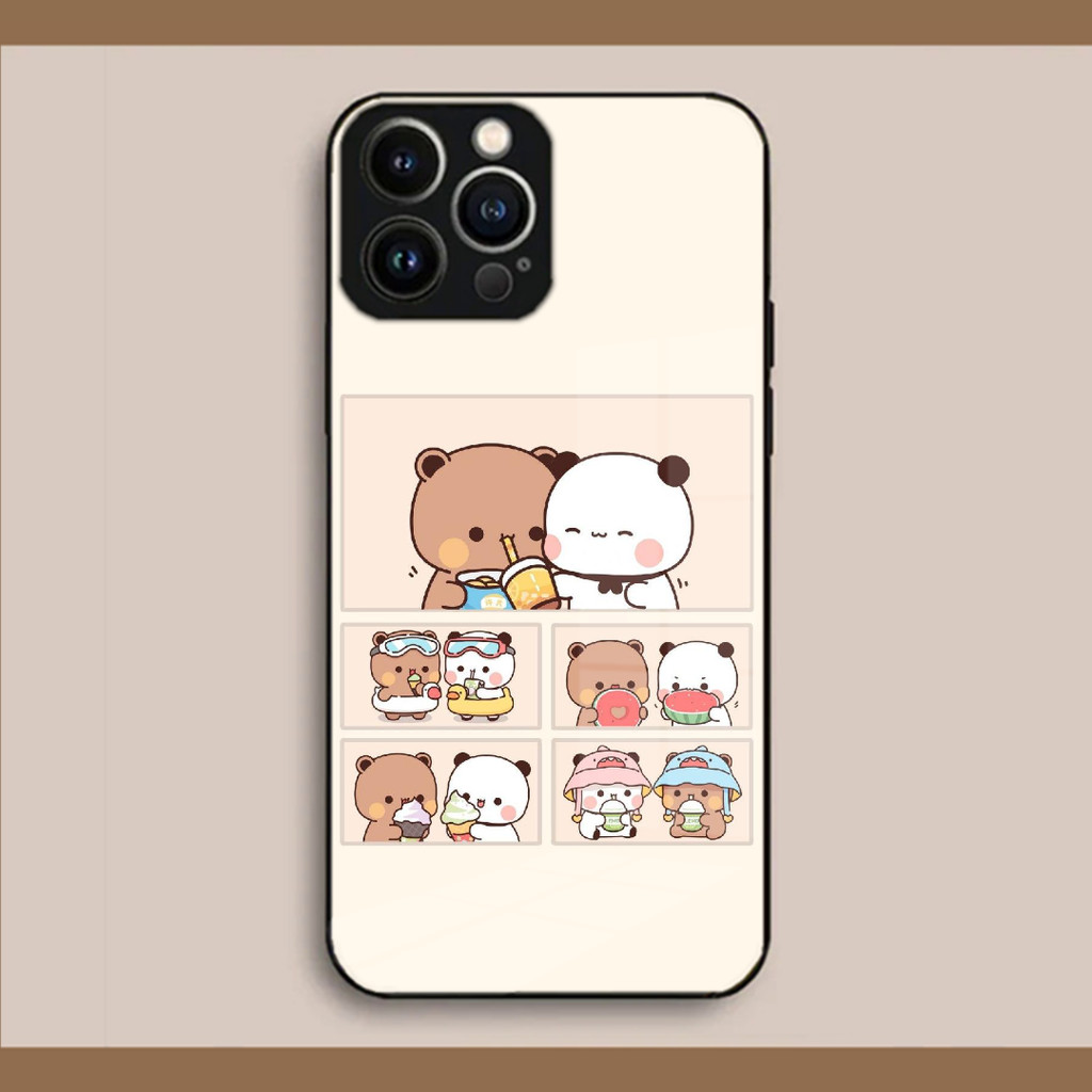 BK-10 BuBu Ngộ nghĩnh DuDu Ốp Điện Thoại Dễ Thương Cho IPhone Kính Cường Lực Mặt Sau 7 8 11 12 13 14 17,15 16 xs
 Xsmax xr (mini plus pro max)