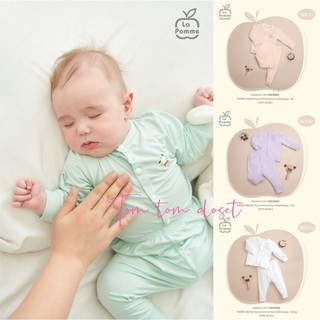La pomme Bộ dài tay cúc giữa sơ sinh La Pomme  AW2022 T6.0