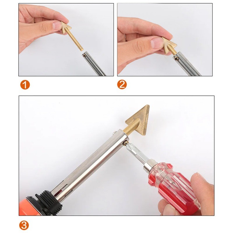 Dụng cụ cản xe ô tô chống ăn mòn - Bộ hàn có thể thay thế 80 Watt - Phụ kiện đầu tam giác bằng đồng bền