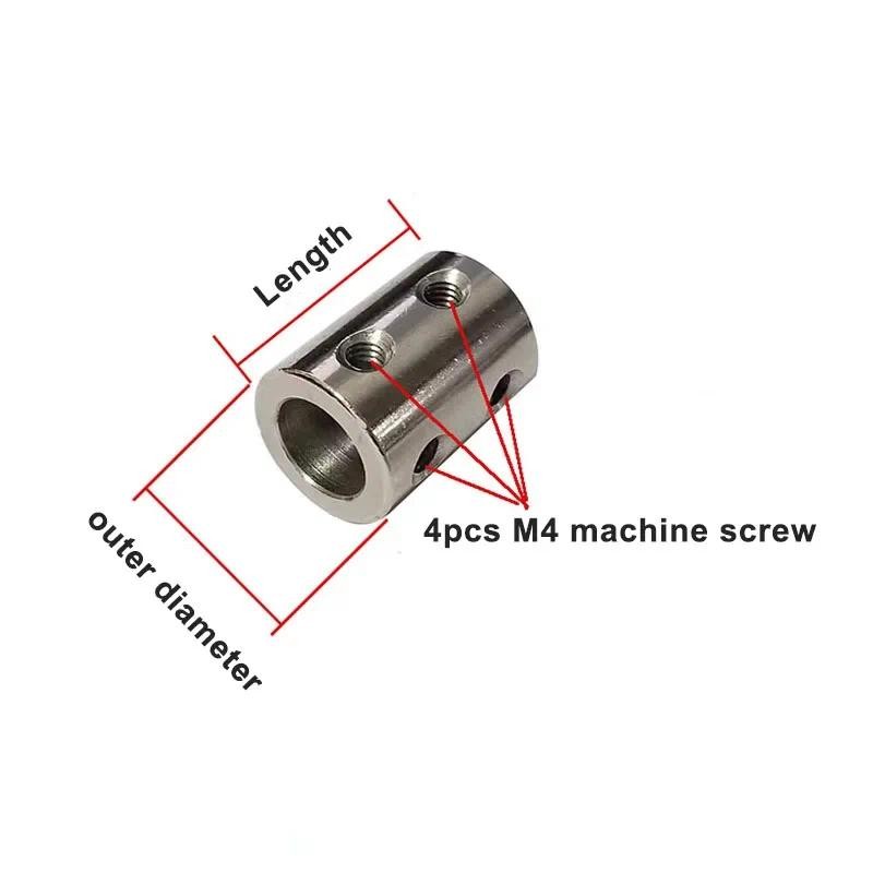 1PC 3 / 4 / 5 / 6 / 6.35 / 7 / 8 / 10 / 12m 45 # Thép Cứng Trục Khớp Nối Khớp Nối Động Cơ Truyền Động Tay Áo DIY Động Cơ Động Cơ Phần