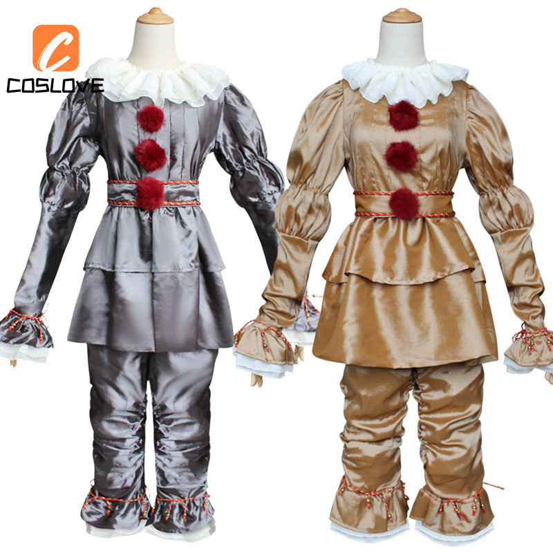 Trang phục cosplay Pennywise từ phim kinh dị Stephen King's IT - Full set quần áo cho người lớn