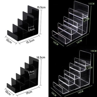 Giá đỡ trưng bày BORAGETE, Kệ trưng bày rắn Acrylic, Giá đựng đồ trang điểm trong suốt 2-5 tầng Ví đựng túi xách