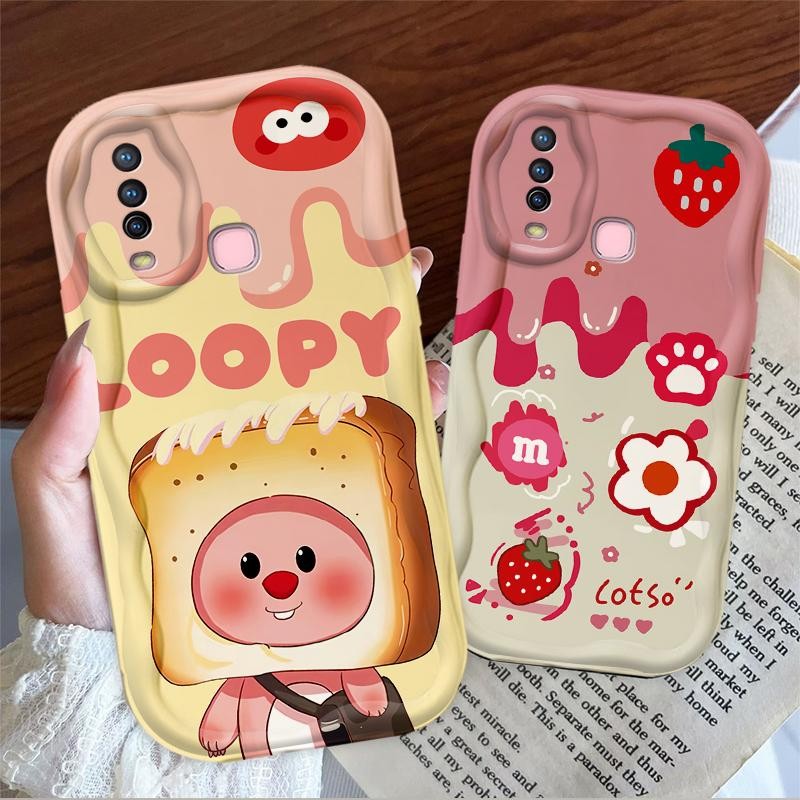 Vỏ Silicon Hoạt Hình Cho VIVO Y17 Y12 / Y12i Y15 1906 Xu Hướng 3D TPU Mềm Dễ Thương Kem Dâu Tây Loopy Thẩm Mỹ Ốp Điện Thoại Chống Sốc