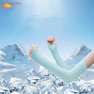 Cheehbh UV Năng Lượng Mặt Trời Tay Nữ Nam Đi Xe Đạp Găng Tay Ngón Mát Muff Mùa Hè Ice Silk Co Giãn Cánh Tay Lái Xe Chống Nắng Tay VN