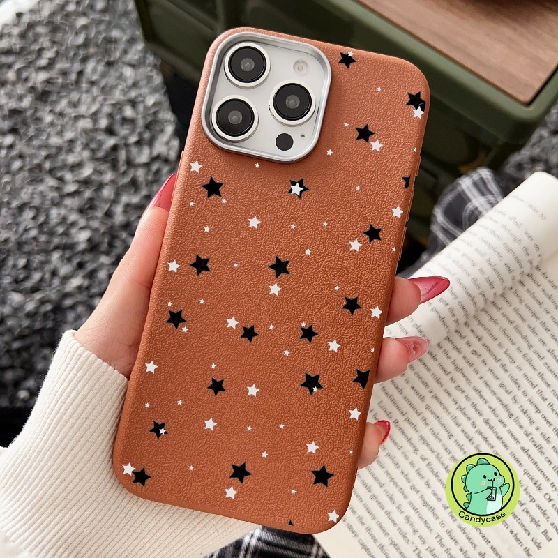 Ốp Điện Thoại Da Ins Style Cho Samsung Galaxy A55 A35 A25 A54 A34 A24 A73 A53 A33 A23 M13 M23 F23 5G 4G Vỏ Mềm Chống Sốc Ngôi Sao Dễ Thương