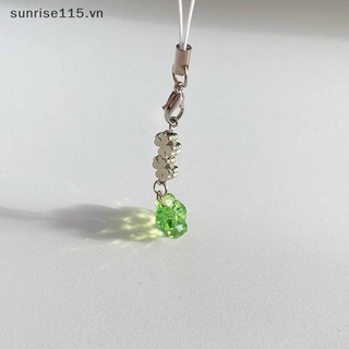 Srvn Handmade Đính Hạt Dây Xích Điện Thoại Bốn Lá Cỏ Ba Lá Điện Thoại Di Động Quyến Rũ Nhiều Màu Sắc Móc Khóa CCD Mặt Dây Chuyền Trang Trí Điện Thoại Di Động Phụ Kiện Quyến Rũ.