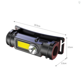Đèn pha LED Đèn pin ngoài trời Đèn pha COB 2 chiếc có băng đô có thể điều chỉnh xa gần ánh sáng đôi 180 ° Điều chỉnh xoay