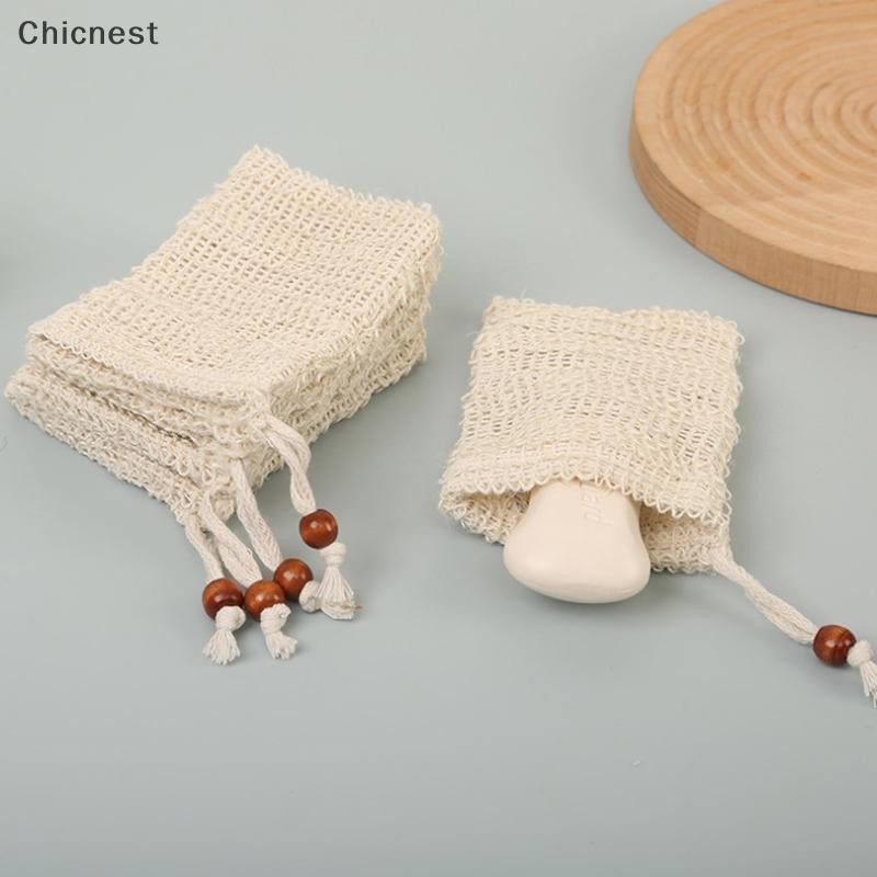 [Chc] Túi đựng xà phòng Sisal tắm tự nhiên Túi đựng xà phòng Sisal tẩy tế bào chết Túi đựng xà phòng để sử dụng trong bồn tắm và tắm [VN]
