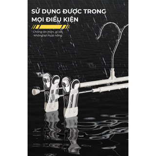Kẹp quần quần áo BUNA 2 đầu kẹp thép BUNA không gỉ phủ nhựa PVC, móc đồ đa chức năng