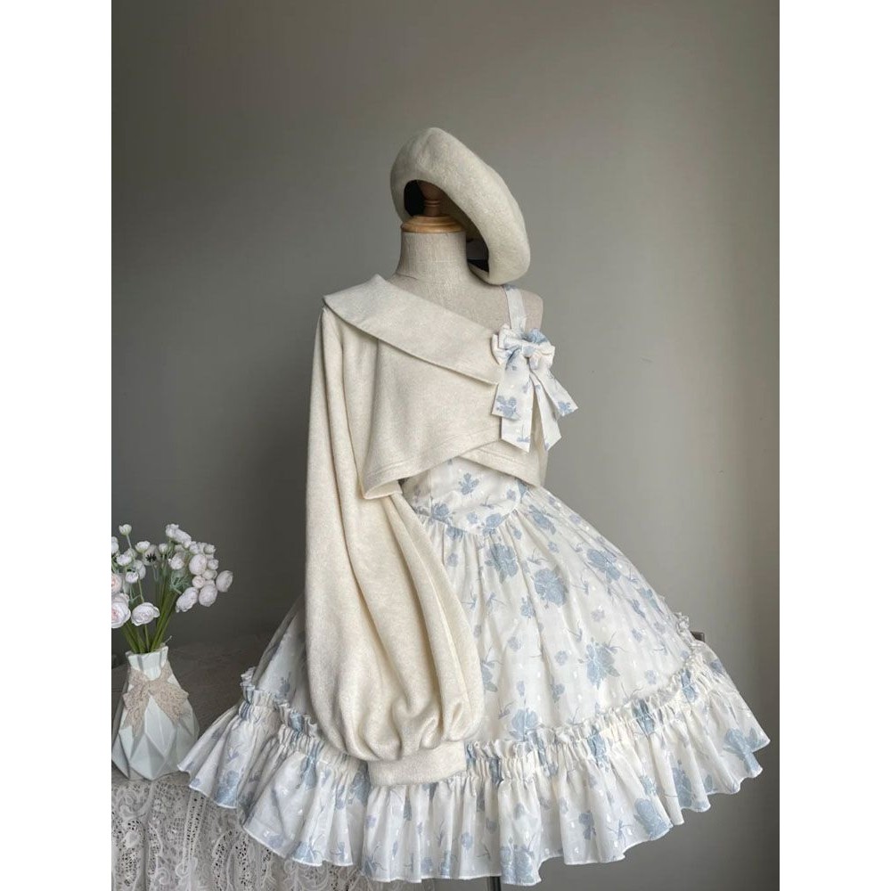[YU]Set váy Lolita mùa hè ngọt ngào, phong cách Nhật Bản nhỏ nhắn, váy bánh phồng xinh xắn.