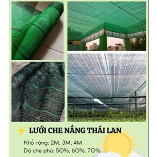 Lưới che nắng Thái Lan khổ 2Mx50m, 3Mx50m, 4Mx50m - Độ che phủ 50% 60% 70 - Hàng bền đẹp