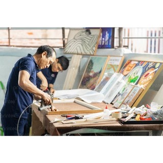 Tranh Canvas Cao Cấp, Ép gỗ, lồng khung có Khung Composite A3  - Tranh in Theo Yêu Cầu hỗ trợ chân dung, gia đình