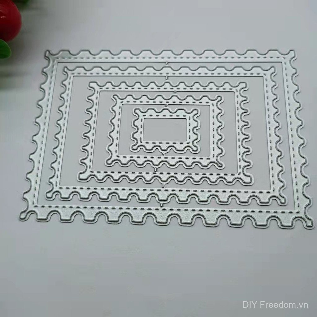 Nhiều Lớp Khung Hình Chữ Nhật Thép Carbon Cắt Khuôn Sổ Lưu Niệm Trẻ Em Rỗng Cắt Bản Mẫu Kim Loại Cắt Chết Dập Nổi Khắc Giấy DIY Nghệ Thuật Album Ảnh Thiệp Chúc Mừng Trang Trí