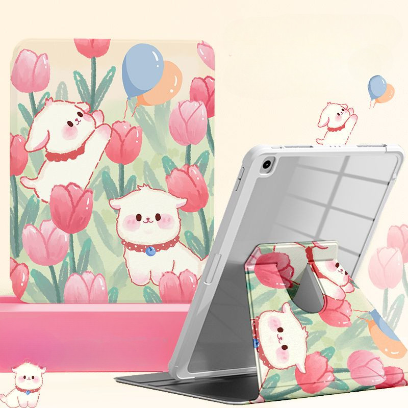 Ốp Lưng Máy Tính Bảng Cho Samsung Galaxy Tab A7 Lite 8.7 Inch Tab S6 Lite 2024 S9 FE + S10ULTRA S7 + / S8 + / S7FE S10 FE + A9 + Vỏ Máy Tính Bảng Xoay 360 Độ Có Giá Đỡ Bút Chì