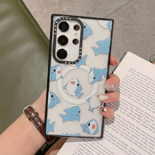 Từ Tính Toàn Màn Hình Mèo Acrylic Cứng Phone Case For Dành Cho Samsung Galaxy S26 24 23 22UItra S25 24 Plus Vỏ Bảo Vệ Chống Sốc