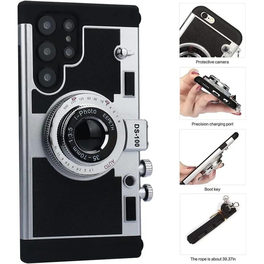 Emily in Paris Thiết Kế Camera Dành Cho Samsung Galaxy S26 S21 S22 Plus S23 S24 S25 Ultra S25Ultra S 25 S25 + Vỏ Điện Thoại Có Dây Buộc