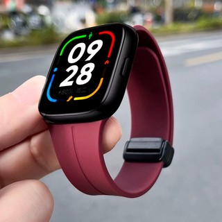 Dây đeo silicon cho Redmi Watch 6 / 5 Lite / 5 Active / 4 / 3 / 3 Active / 2 Lite, Thay thế thể thao chống nước bằng khóa từ tính, Dành cho Xiaomi Band 10 / 9 / 8 Pro
