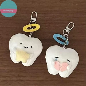 Sund Dễ Thương Sáng Tạo Răng Sang Trọng Búp Bê Sang Trọng Hoạt Hình Búp Bê Móc Khóa Ba Lô Mặt Dây Chuyền Túi Phụ Kiện Trang Trí Quà Tặng VN