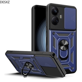 Vỏ chống sốc Vỏ giáp ống kính từ tính ô tô Realme 10 Pro Plus 5G 9 9i C55 C53 C51 C67 C65 4G Narzo N55 Note 50 Giá đỡ vòng đeo tay Kéo đẩy Camera Bảo vệ