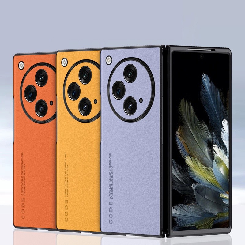 Ốp Da Cho OPPO Find N3 / N3 Flip / N2 / N2 Flip Chống Sốc Sang Trọng Matte PU Cover Business Case
