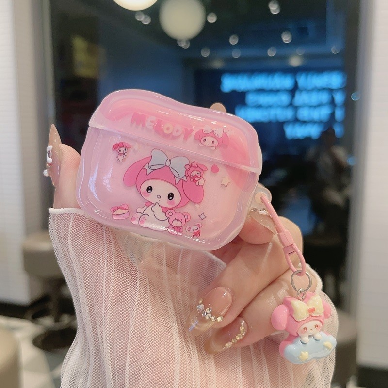 Hộp bảo vệ Cinnamoroll Airpod dễ thương Hộp đựng tai nghe Bluetooth không dây thế hệ 2 / 3 Vỏ mềm AirPods pro Cover