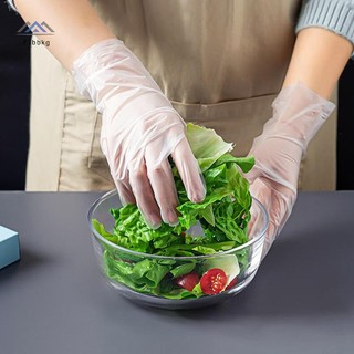 ELBBKG 100 Cái / hộp Găng Tay Cao Su Miễn Phí TPE Găng Tay Dùng Một Lần Axit Trong Suốt Chống Trơn Trượt An Toàn Làm Việc Cấp Thực Phẩm Găng Tay Vệ Sinh Gia Đình Mới