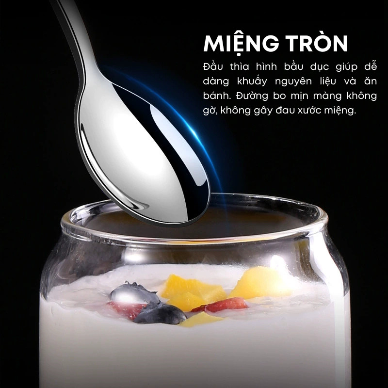 Thìa Pha Chế Inox 304 Cao Cấp – Thìa Dài Khuấy Đồ Uống, Sinh Tố, Cà Phê – Bền Đẹp, An Toàn, Sang Trọng | 225