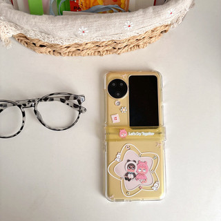 Ốp điện thoại gấp cho Oppo Find N2 N3 Flip Dễ thương pentagram khóc vòng tay cho bé Vỏ điện thoại TPU cứng
