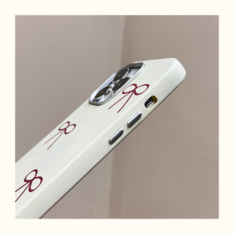 Ins Style Bowknot Da PU Ốp Lưng Điện Thoại Xiaomi 17 15T 15 14T Pro Max Poco C85 C85X C71 X8 F8 Ultra M8 M7 Plus X7 F7 Ultra F6 M4 Pro Max 5G 4G Vỏ Đơn Giản Retro Bìa Mềm