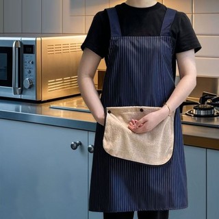 Yếm nướng bánh nấu ăn ARTISANU, Tạp dề nhà bếp chống bẩn lưng chéo, Di động với khăn tay có thể tháo rời Đồng phục nhà hàng không tay chống nước phổ thông