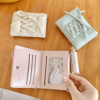 Phong Cách Ngắn Tinh Tế Nơ Ví Nữ Mini Dễ Thương Đa Năng Đa Năng Hộp Đựng Thẻ Ví Tiền Mặt