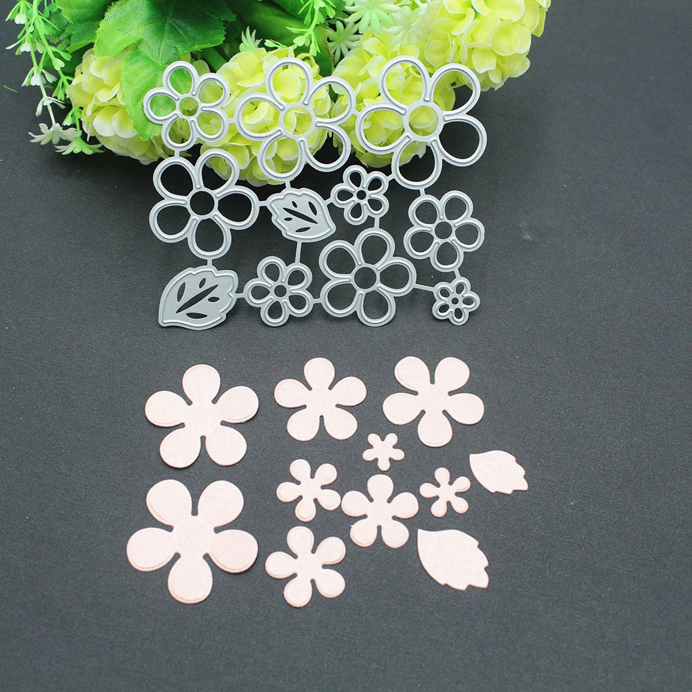 Cánh hoa Kim loại Khuôn thép Carbon sổ lưu niệm DIY Cắt dập nổi Bản mẫu 3906