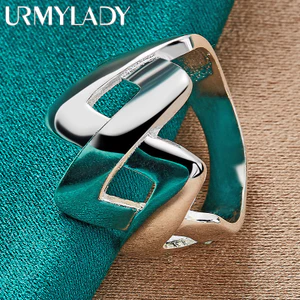 URMYLADY Bạc 925 Chữ 7-10 # Nhẫn Nữ Tiệc Cưới Thời Trang Quyến Rũ Trang Sức