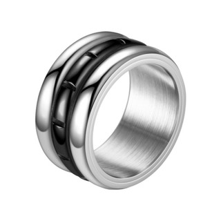 Trái Ba Nhẫn Xoay Vòng Hình Học Titan Thép Giảm Căng Thẳng Nhẫn Phụ Kiện Ngón Tay Đương Đại Cho Nữ