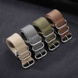 Dây đeo đồng hồ Nylon NATO tự nhiên Dây đeo đồng hồ bằng vải ZULU Dây đeo đồng hồ dệt 20mm 22mm Dây đeo đồng hồ mềm Flax Dây đeo thay thế Dây đeo cổ tay nam nữ Vòng đeo tay Khóa thép không gỉ